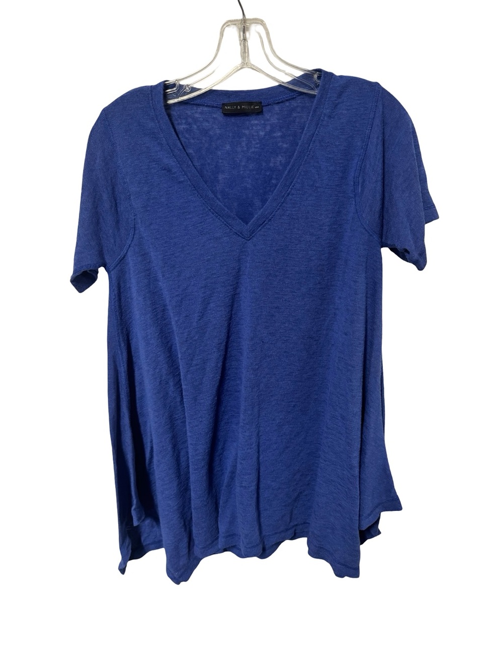 Nally & Millie Royal Blue V-Neck Short Sleeve Tee